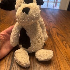 Jellycat Black and White Dog Plush Stuffed Animal Small Suitable from Birth